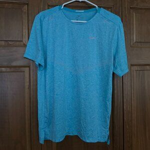 Nike Dri-FIT Rise 365 Running Top — Men’s Performance Tee, Size Medium, Blue